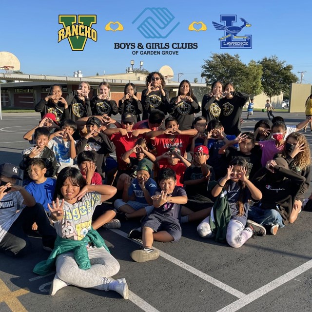 Lawrence Boys & Girls Club enjoyed an afternoon with the Rancho Alamitos High School Girls' Basketball Team